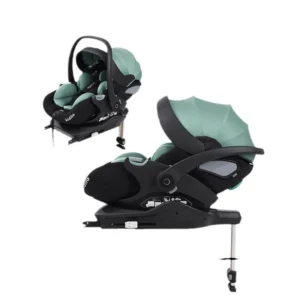 Kidilo Siège Auto Bébé KBH602B – Portable et Inclinable à Plat avec Base Isofix Vert