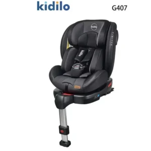 Siège Auto Évolutif Kidilo G407 Noir – Isofix 360° de la Naissance à 12 Ans